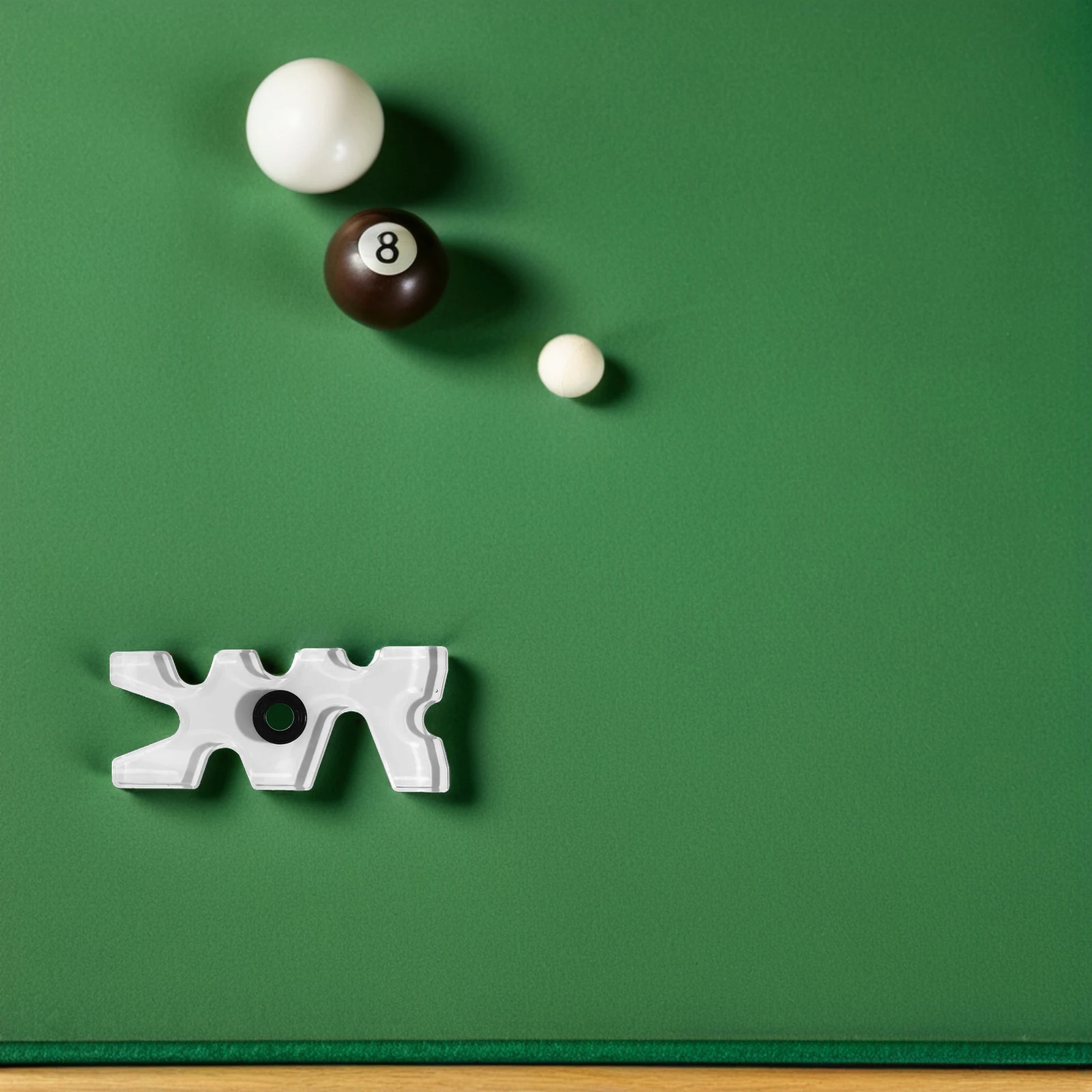 Stecca da biliardo Cremagliera a forma di corna Acrilico Snooker Stecca da biliardo Ponte Testa Portatile scorrevole Club Rack Occhiello in gomma Biliardo