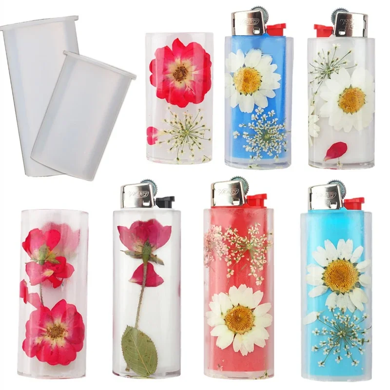 2 Size Lighter Cover Mold Lighters Cover Resin Molds DIY Silicone Mould for Epoxy Resin Lighters Case Lighter Holder