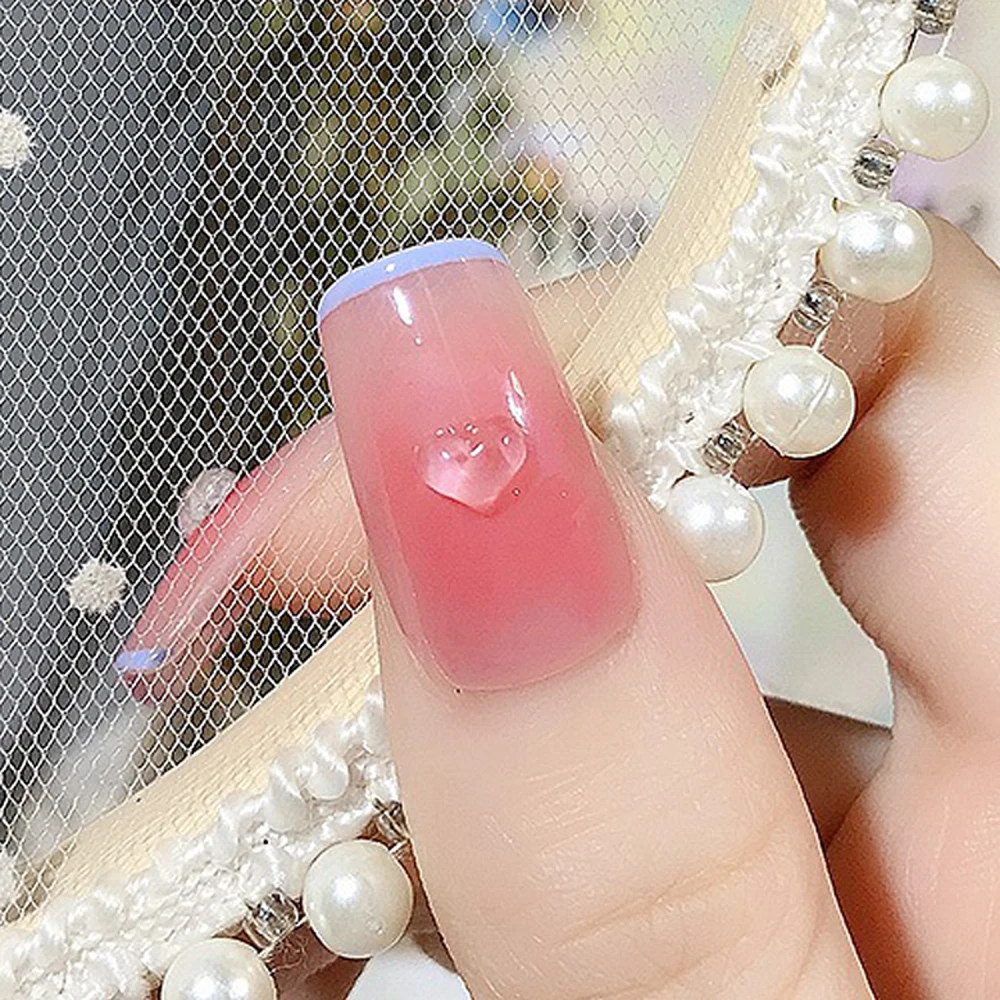 Wholesale/Branded Custom Nail Decorations Transparent Heart Nail Accessories Small Heart Nail Decorations New Popular Accessorie