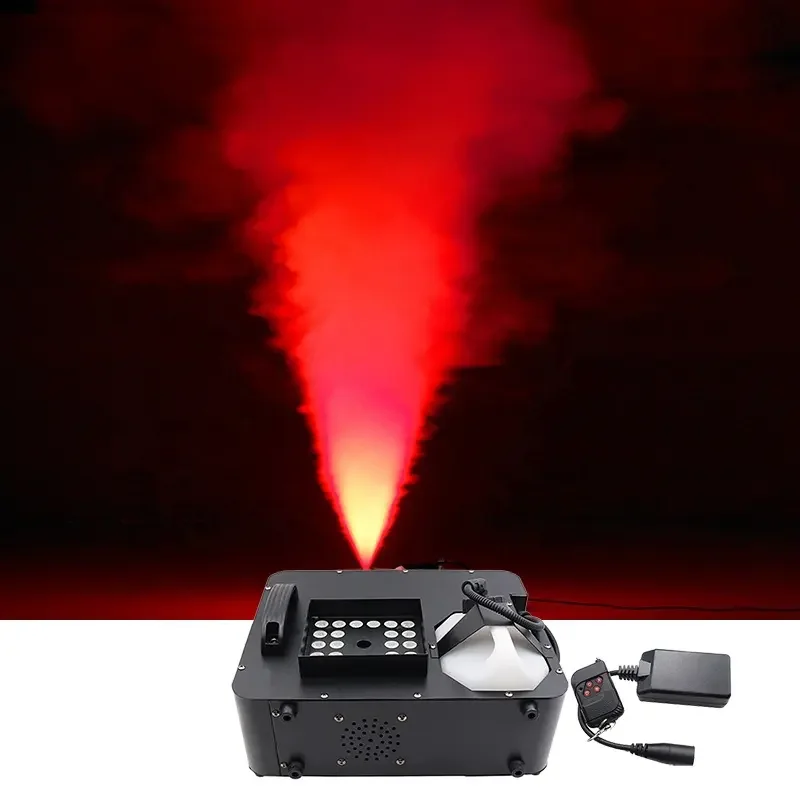 1500W Remote Control DMX512 Fog Machine & 24x3W RGB Light Smoke Machine KTV Disco DJ Party Club Bar Wedding Stage Event Show