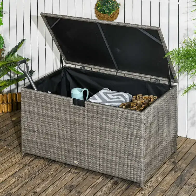 Villa courtyard outdoor rattan storage cabinet, hotel homestay furniture locker, open-air bar storage box