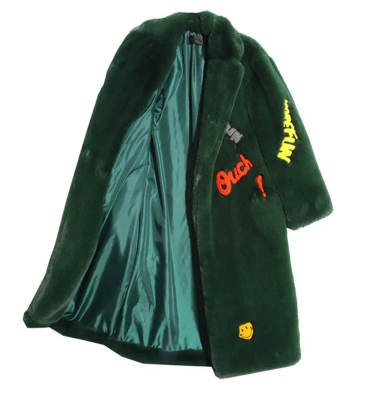 Nouveau Femmes hiver chaud fausse fourrure manteau à manches longues de luxe élégant moelleux fausse fourrure manteaux