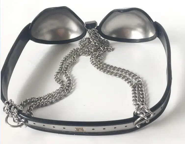 أنثى قابل للتعديل سوار فولاذي غير قابل للصدأ البرازيلي حمالة شكل الثدي مع قفل عبودية حزام العفة جهاز Ddsm لعبة الجنس 3 اللون #5