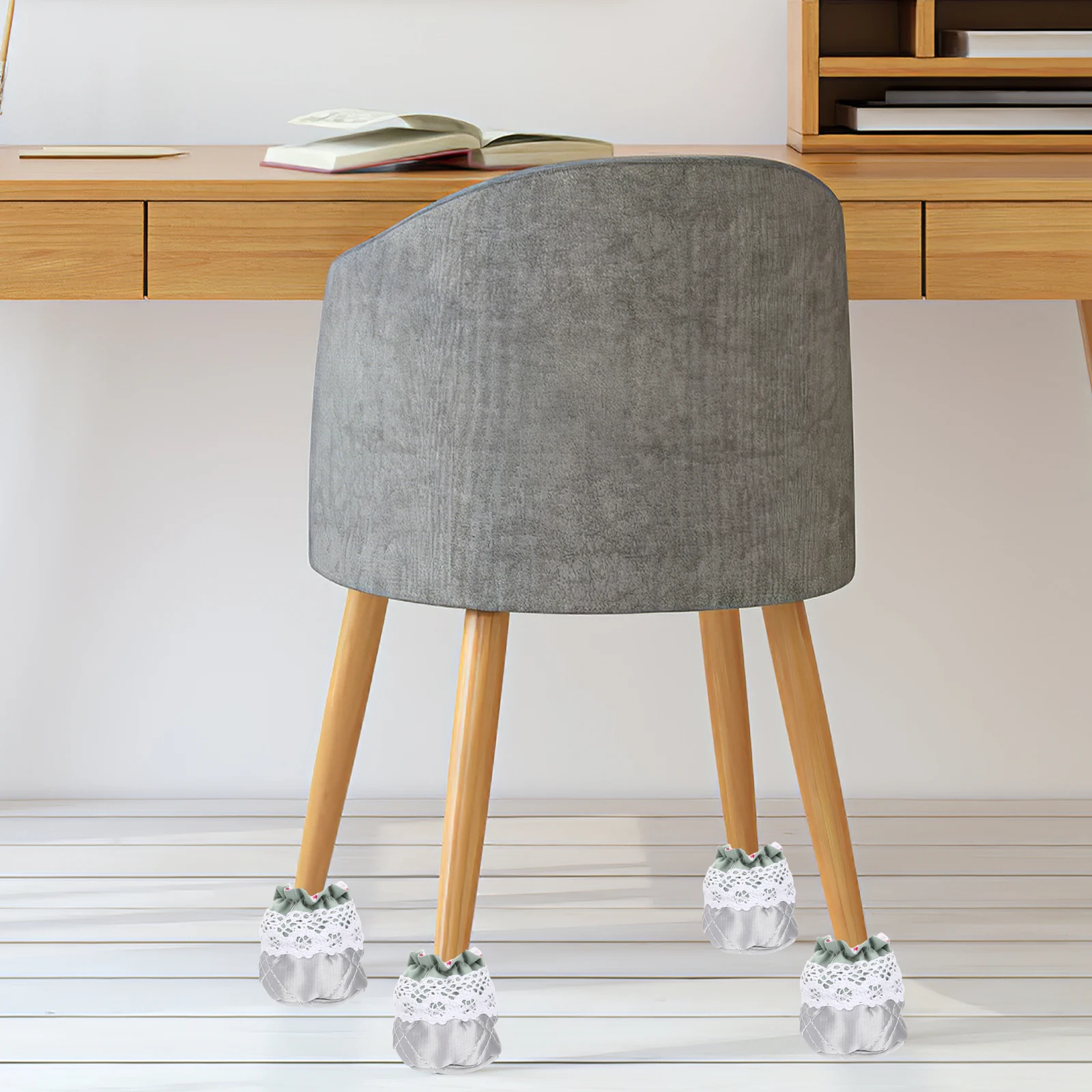 

4Pcs Chair Feet Protectors Anti-Skid Universal Chair Leg Covers for Hardwood Floors Table Leg Protectors Furniture Pads Noise