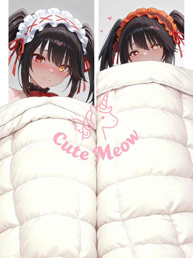 Kurumi-Tokisaki  Dakimakura anime DIY girl Double-sided Print Life-size body pillows cover Adult pillowcase
