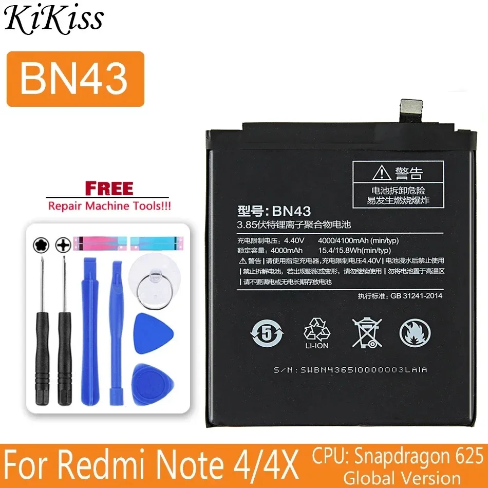 Battery BM47 For Xiaomi Redmi 4X 3 3s 3pro 5 plus 5A Note 4 4X 5A 3 Pro BM46 BN41 BN43