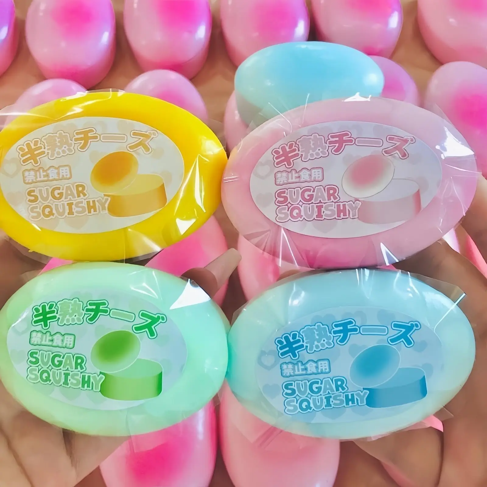 Cheesecake Squishy Toy Slow Rising Soft Squeeze Stress Relief Simulation Cake PU Foam Fidget Toy Gift