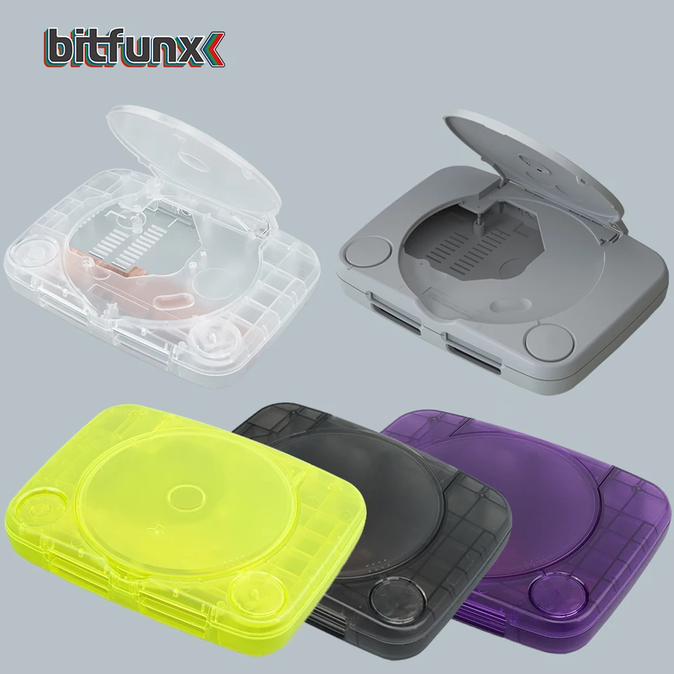 Bitfunx Replacement Shell Transparent Game Console Case Housing