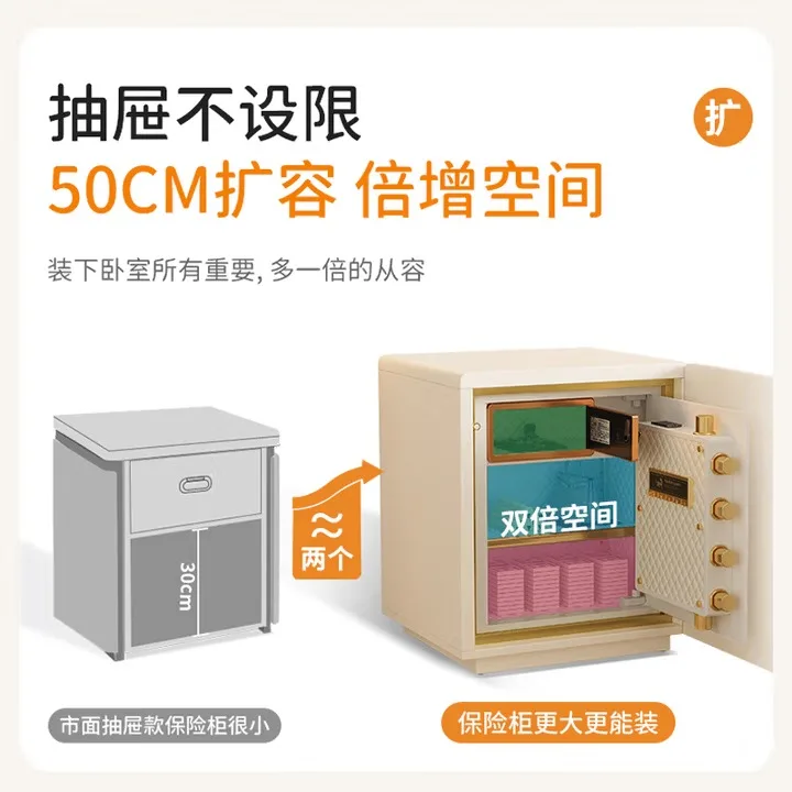 Password safe, invisible wooden smart bedside table