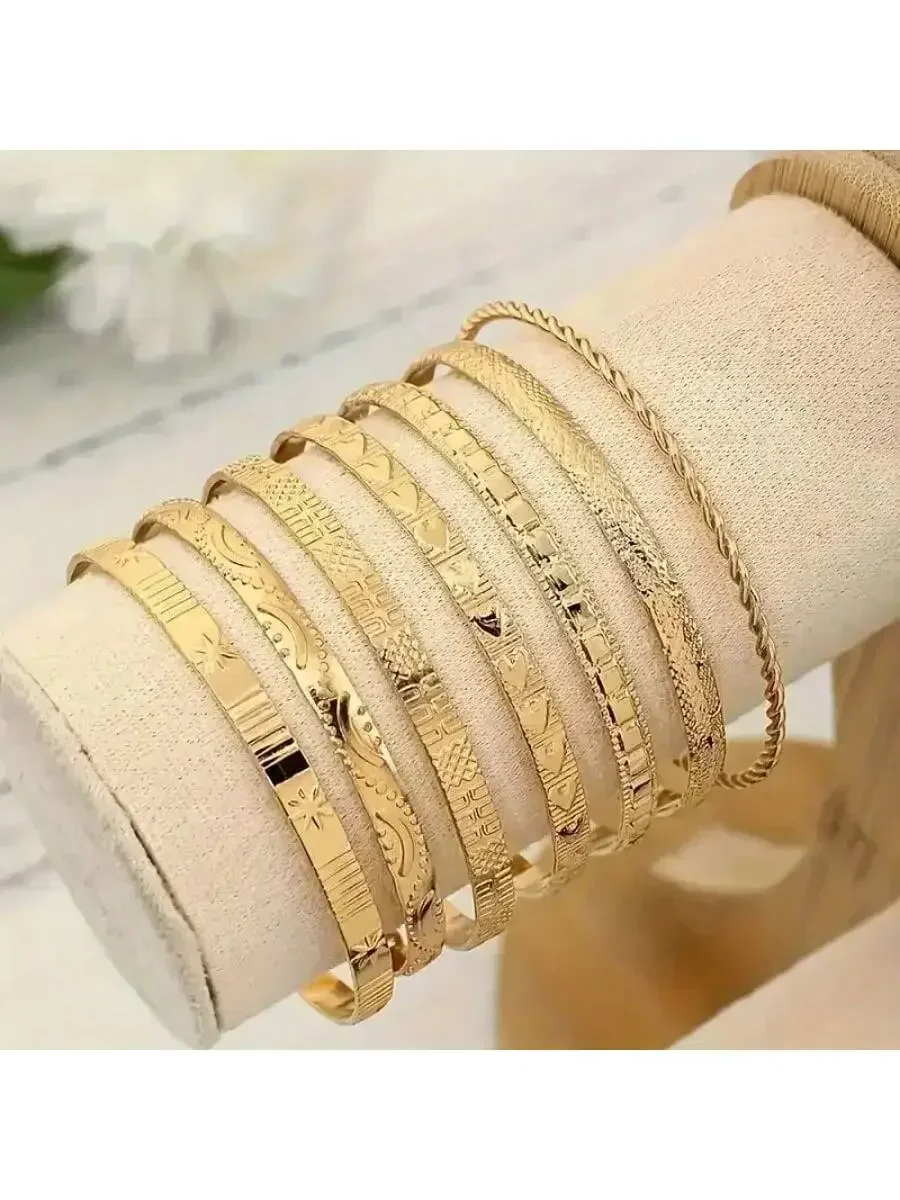 Bransoletka dekoracyjna z 7 metalowymi koralikami w minimalistycznym stylu punkowym, modna bransoletka męska i damska, złote bransoletki