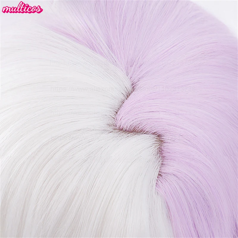 عالية الجودة سيجما شعر مستعار تأثيري بونغو الضالة الكلاب تأثيري 100 سنتيمتر طويل الأرجواني الأبيض مقاومة للحرارة الاصطناعية الشعر أنيمي سيجما الباروكات #5
