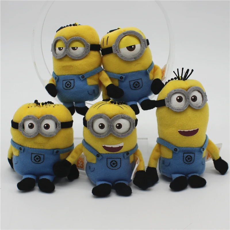 Despicable Me 3 Kevin Bob Minions Doll Keychain Cute Minion plush finger puppet Children'0s Toy Party Gift