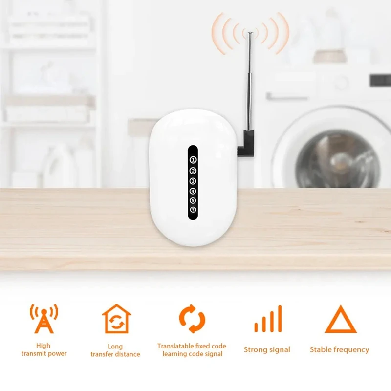 A47U WiFi Signal Repeater Wireless Extender 433MHz Long Range Booster Barrier-Free Through Walls for Home Alarm Security