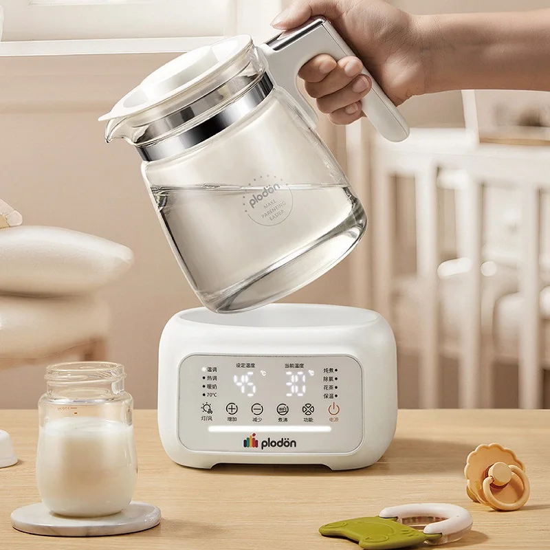 800W Electric Kettle Multifunctional Baby Thermostatic Milk Kettle 24H Hot Kettle 1.3L Home Glass Temperature Control Teapot