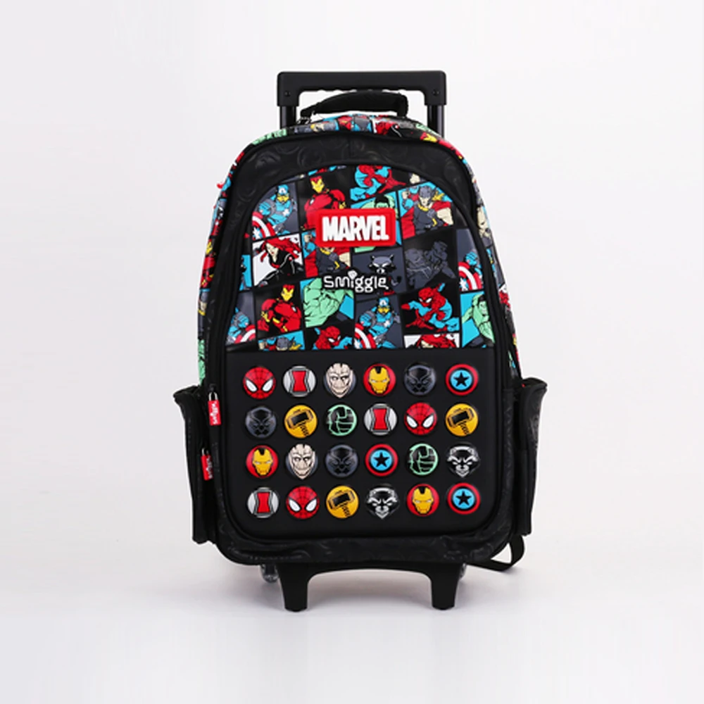 MINISO Disney Wheel Backpack Children School Bags for Boys Simggle Large Trolley Schoolbag Marvel Travel Backpack for Girl Gift
