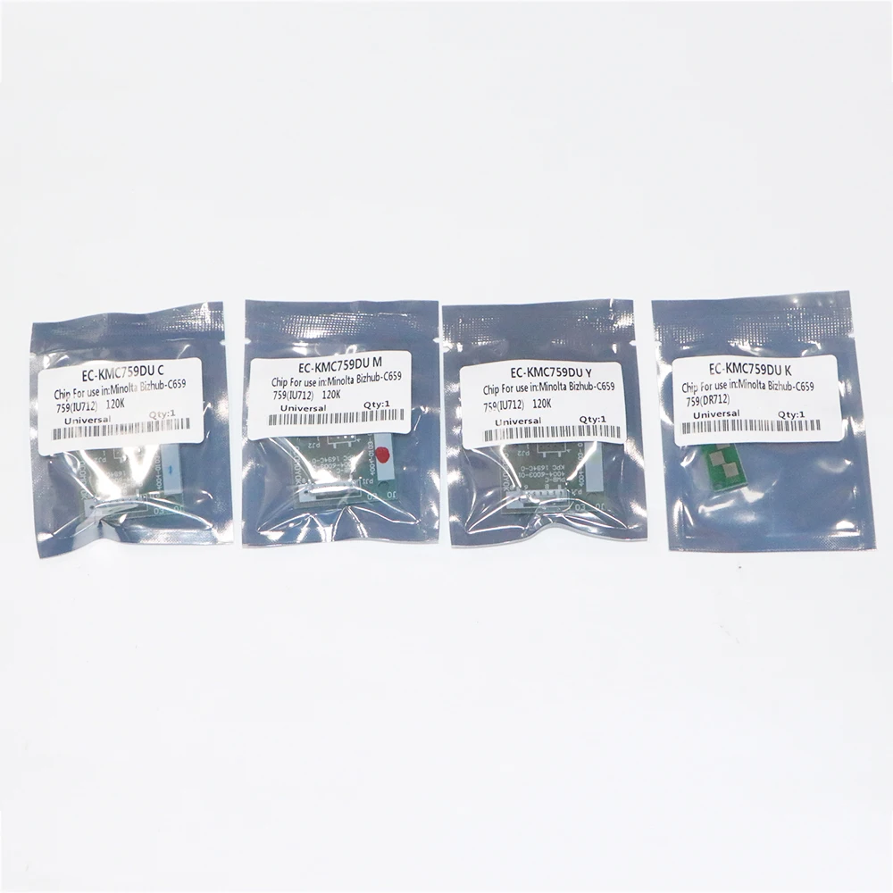 1set 4X CMYK DR712 Drum Chip for Konica Minolta Bizhub C659 C759 High Quality Chip