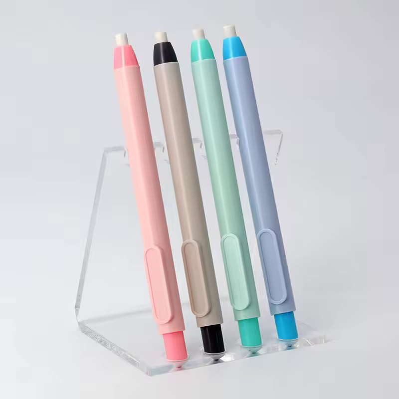 11Pcs/Set New Creative Pen Shape Press Type Pencil Eraser with Replaceable Core Sketching Painting Writing Erase Supplies - Image 3
