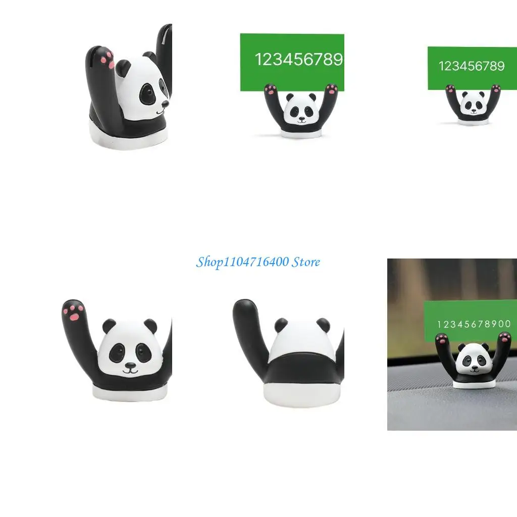 

y1gd Car Interior Decoration Panda Ornament Dashboard Decor Automotive Decorative Accessory Cartoon Resin Mini Panda Toy