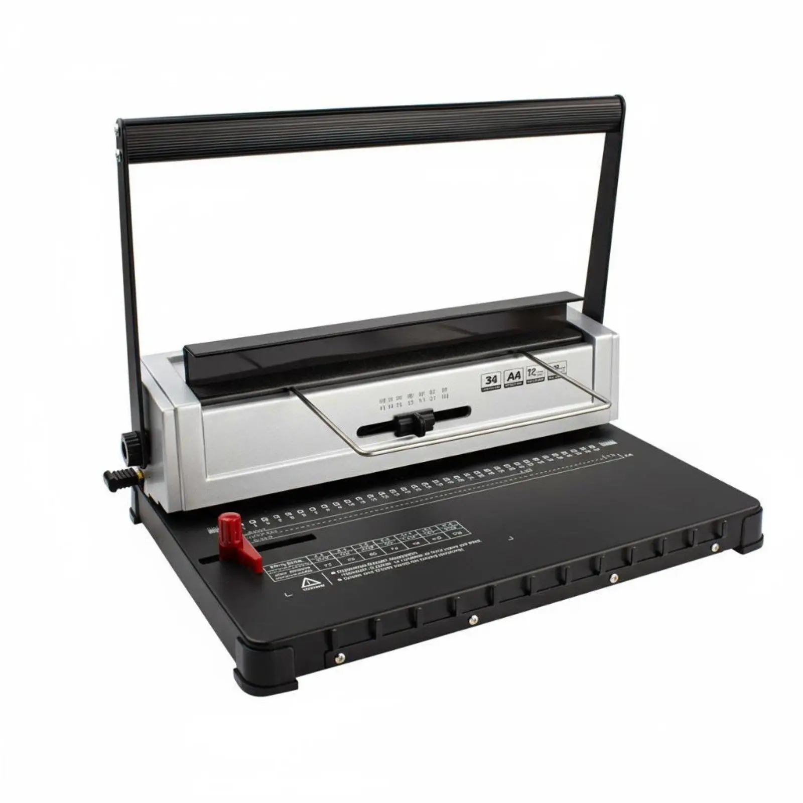 34 Hole Paper Puncher Heavy Duty Wire Binding Machine Non-Slip Base for Teachers