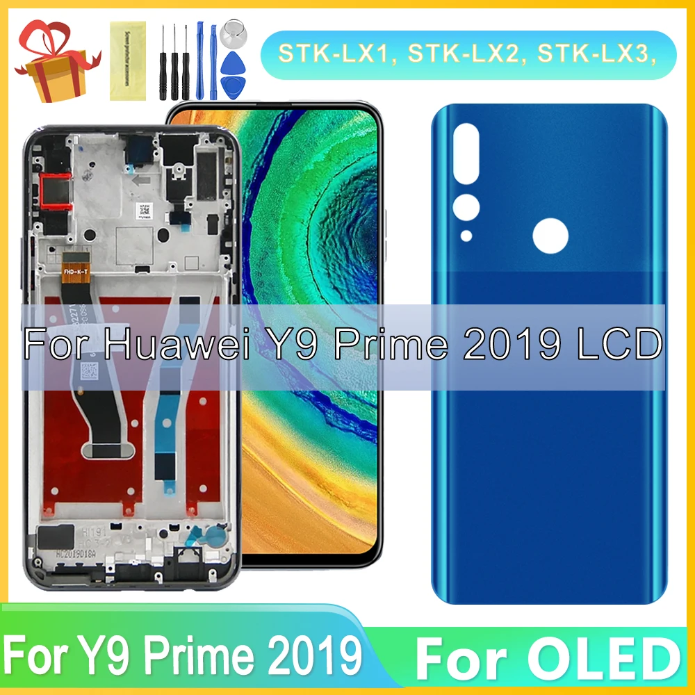 

100% Tested 6.59''LCD For Huawei Y9 Prime 2019 Display STK-LX1 Touch Screen for P Smart Z LCD Digitizer Assembly Replament