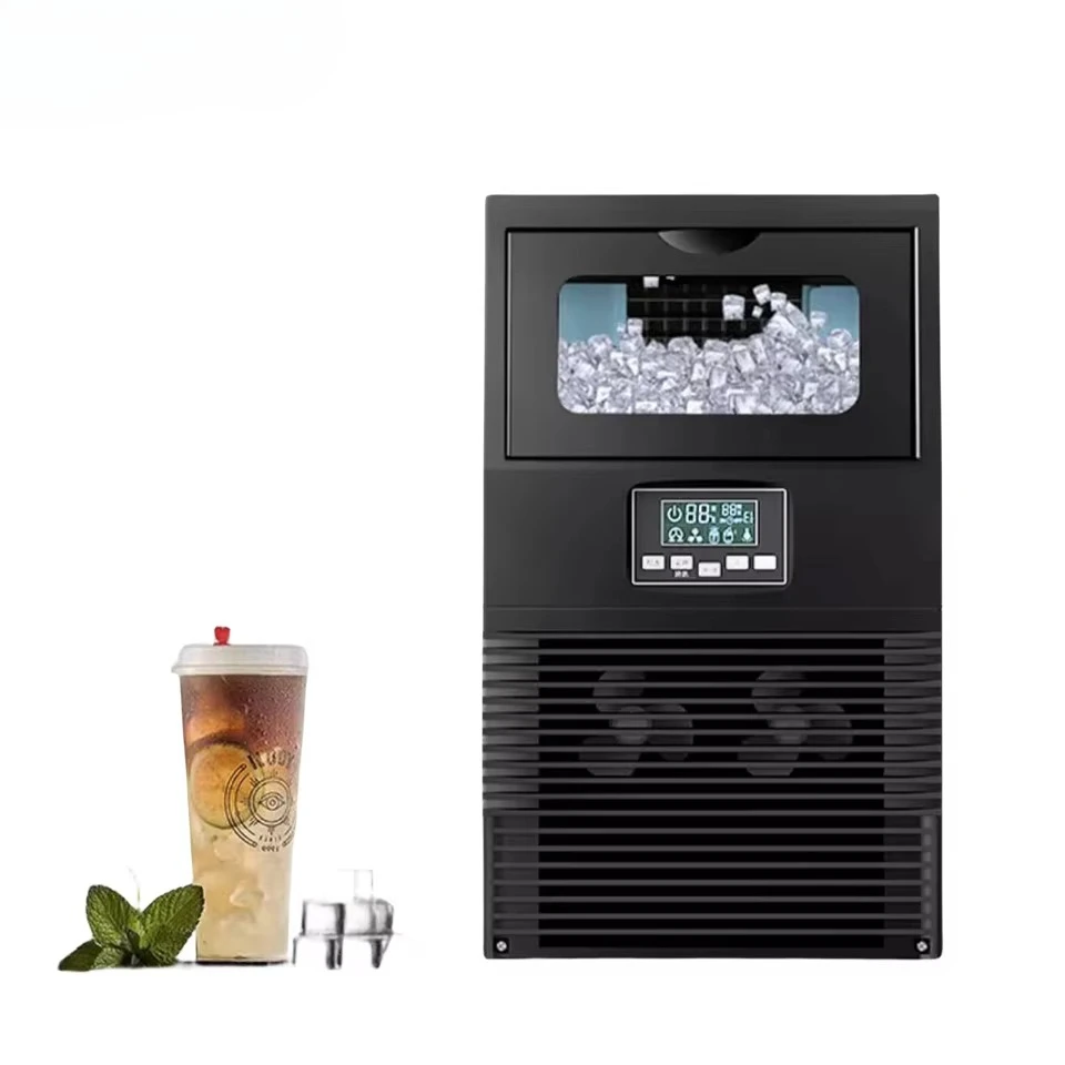 #￥forHZB40FA Commercial Ice Maker Machine Stainless Steel Under Counter Ice Machine with Large Ice Storage Capacity