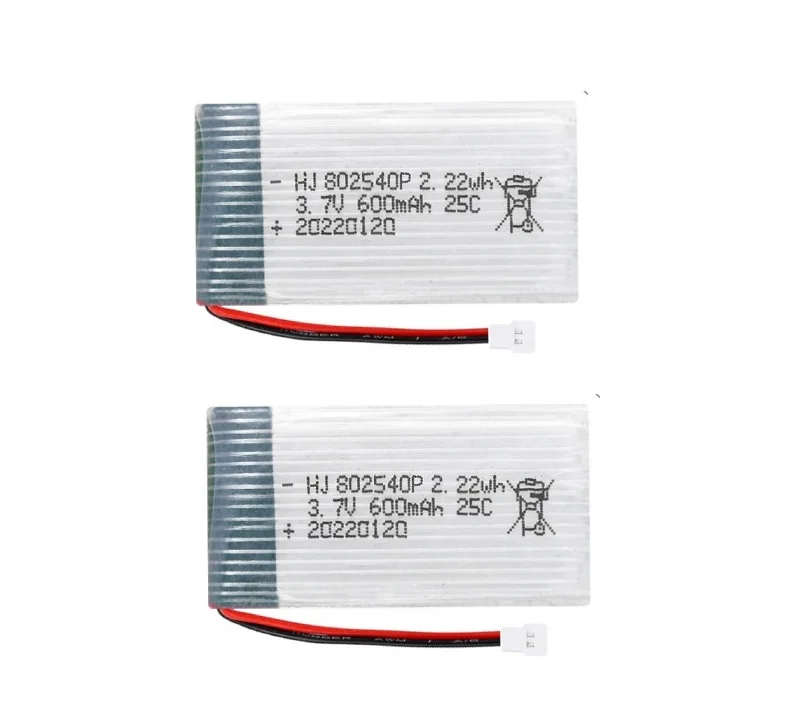 3.7V 600mAh 25C Li-po Battery 802540P XH2.54 plug/USB for X5 X5C X5SC X5SW M68  X705C R/C Quadcopter R/C Drone R/C Cars Parts