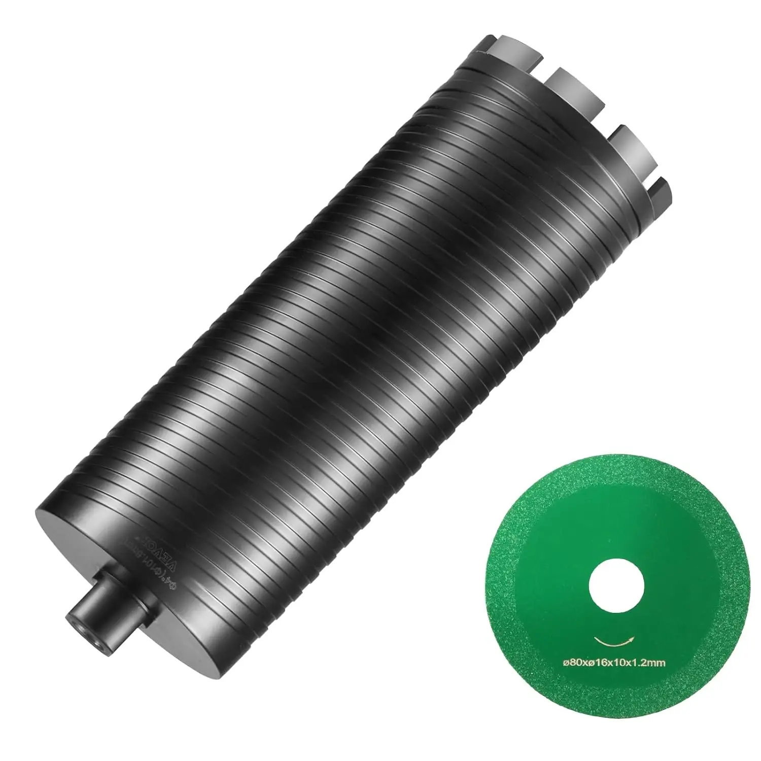

Core Drill Bit,4" Wet/Dry Diamond Core Drill Bits for Brick and Block, Concrete Core Drill Bit with Pilot Bit Adapter, Saw Blade