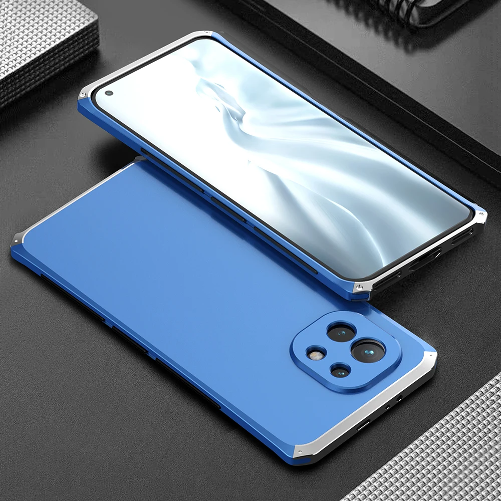 Hot Anti-fall Metal Frame PC Back For Xiaomi 11 Mi11 M11 Xiaomi11 Aluminum Alloy Bumper Case Cover