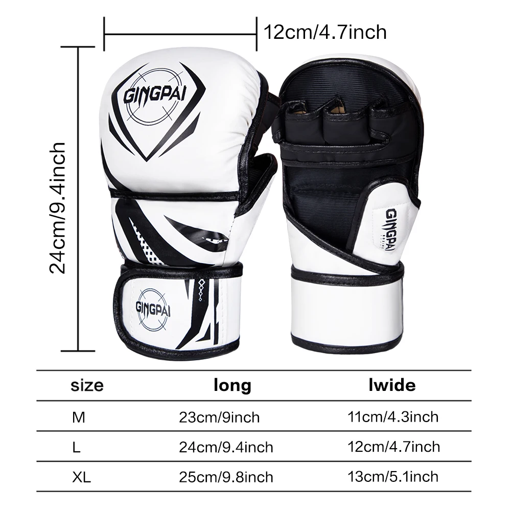 Professional MMA Half-Finger Fighting Boxing Gloves Thickened Sanda Free Fighting Mixed Martial Arts Training Gloves