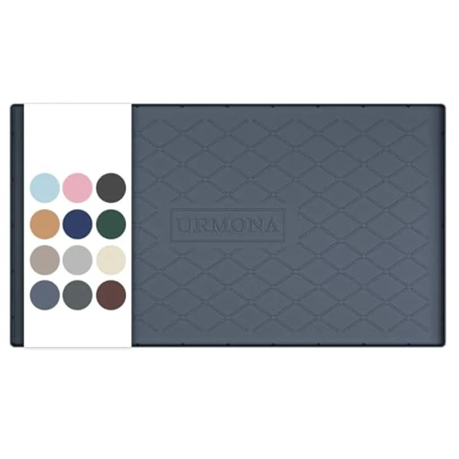 

40" x 22" Waterproof Silicone Mat in Multiple Sizes and Colors, Under Sink Mat for Kitchen and Bathroom, Pet Food Pad for Dogs