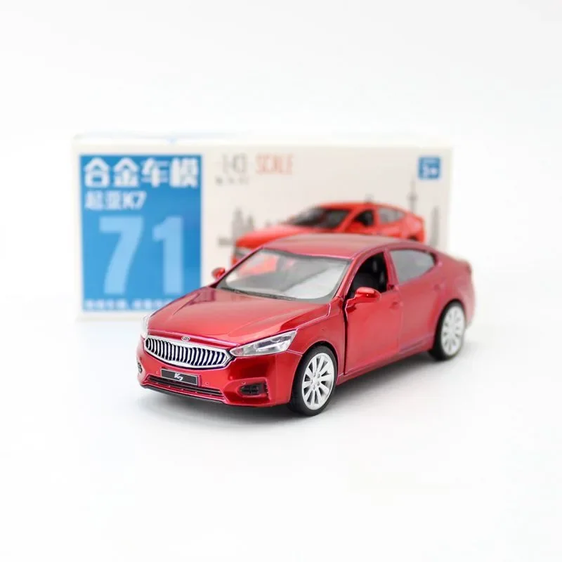 Mini coche de aleación KIA K7 a escala 1:41, vehículo de juguete de Metal fundido a presión, modelo de coche de alta simulación, juguetes de colección en miniatura, regalo