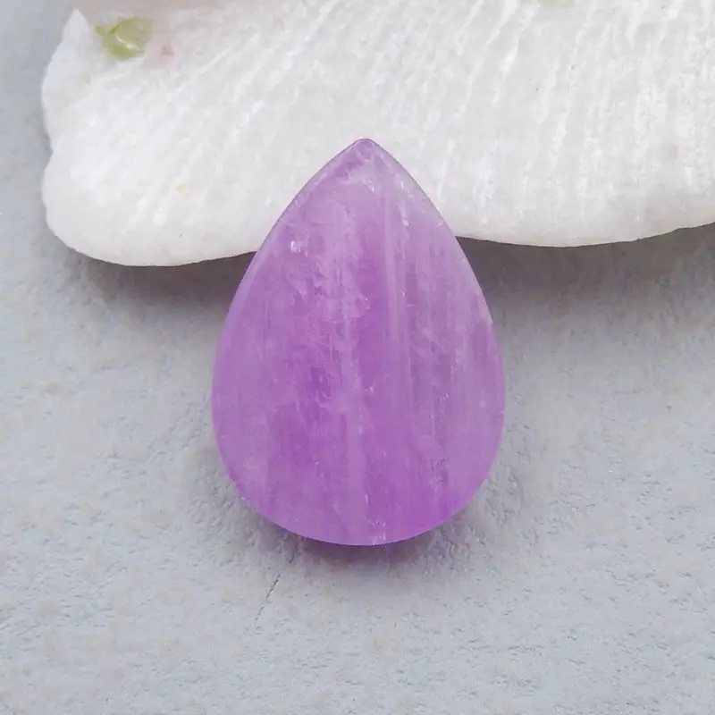 Natural Stone Kunzite Gemstone Cabochon 30x22x11mm 12g Beauty Jewelry DIY Cabochon Accessories