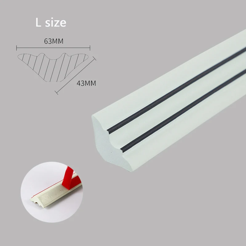 5M 3D Foam Wall Edge Strip Stickers Zelfklevende Waterdichte Plint Hoek Taille Lijn Plafond Rand Strip Home Decor