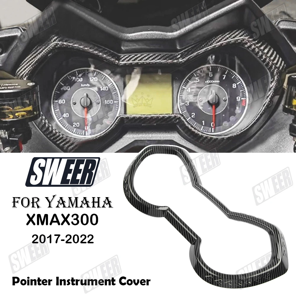 

Motorcycle Meter Carbon Fiber Cover Suitable For YAMAHA XMAX300 250 400 2017-2022 Frame Pointer Instrument Cover Accessories
