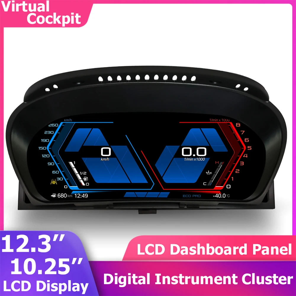 

12,3-дюймовый цифровой ЖК-дисплей, панель приборной панели, спидометр CarPlay для BMW X5 X6 E70 E71, датчик приборной панели, экран кабины