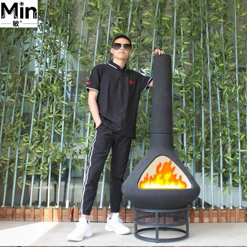 Outdoor Charcoal Barbecue Stove Heating Patio Heater Barbecue Basin for Villa Backyard Garden Camping