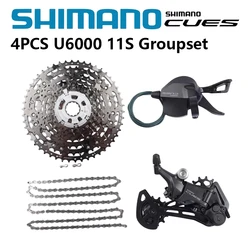 Shimano CUES U6000 U6020 11s 4PCS Groupset U6000 Right Shifter Lever RD-U6000 RD-U6020 CN-LG500 CS-LG400 11-50T/11-45T For MTB