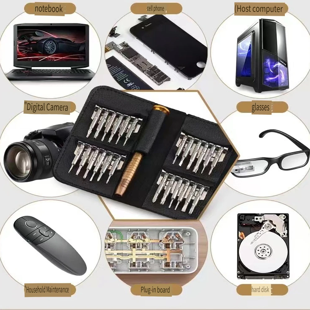 25 in 1  Precision Screwdriver Set, Multi purpose clock ,Laptop Tool Kit,mobile phone disassembly Screwdriver Repair Kit