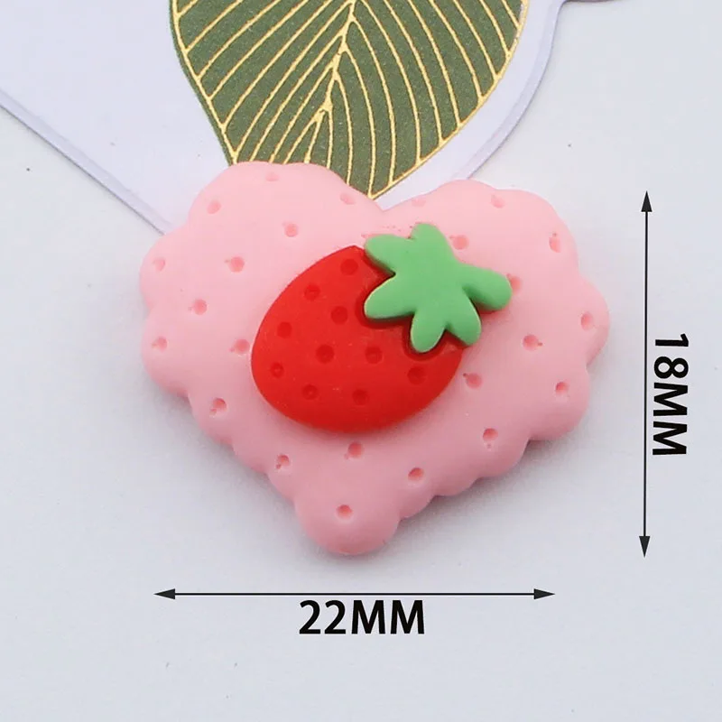 20pcs High Quality Cartoon Cookies Cabochons Resin Flatbacks DIY Scrapbooking Embellishments Kawaii Fake Foods Biscuits Charms