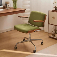 ‌Vintage Style Swivel Chair,Height-Adjustable Ergonomic Chair,Lumbar Support Task Chair, Computer Seat with Smooth-360° Rotation