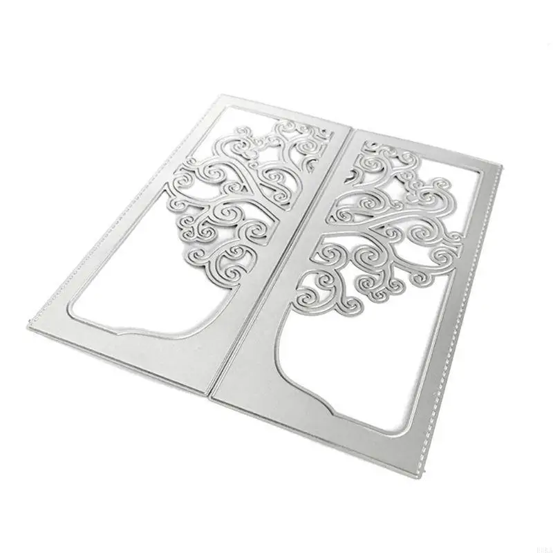 متمنيا شجرة المعادن قطع يموت Stencil DIY بها بنفسك ألبوم سكرابوكينغ ختم ورقة بطاقة النقش الحرفية ديكور #2