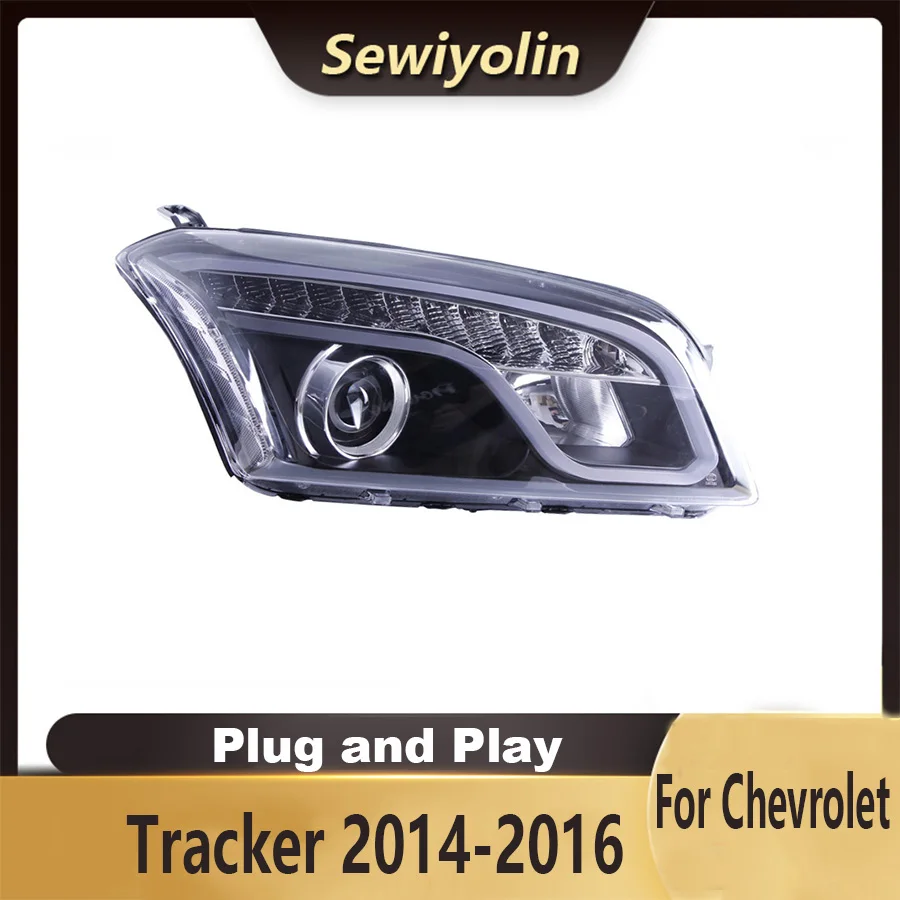 For Chevrolet Tracker 2014-2016 Car Accessories Headlight Assembly LED Lights Lamp DRL Signal Plug And Play Daytime Running