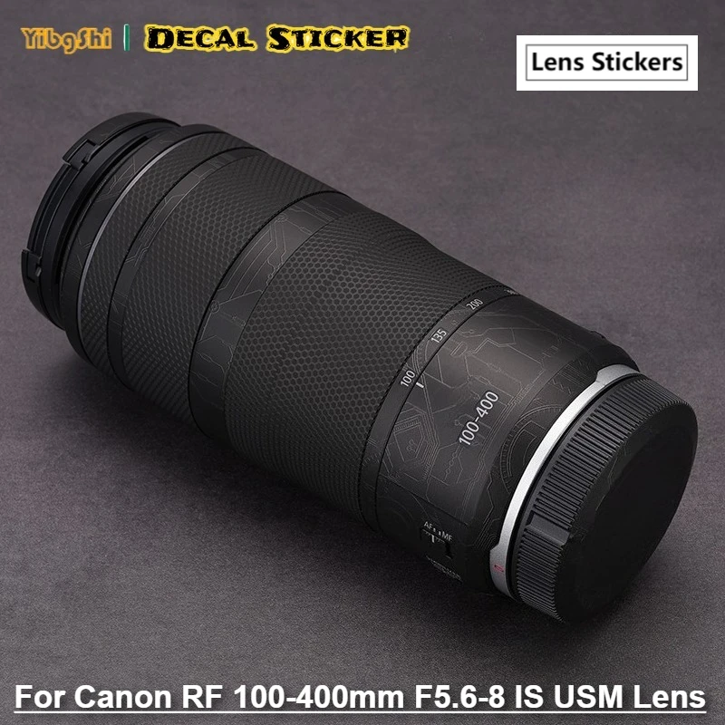 

RF100400 Наклейка на корпус объектива камеры, защитная пленка, наклейка, кожа для Canon RF 100-400 мм F5.6-8 IS USM 100-400 RF100400MM