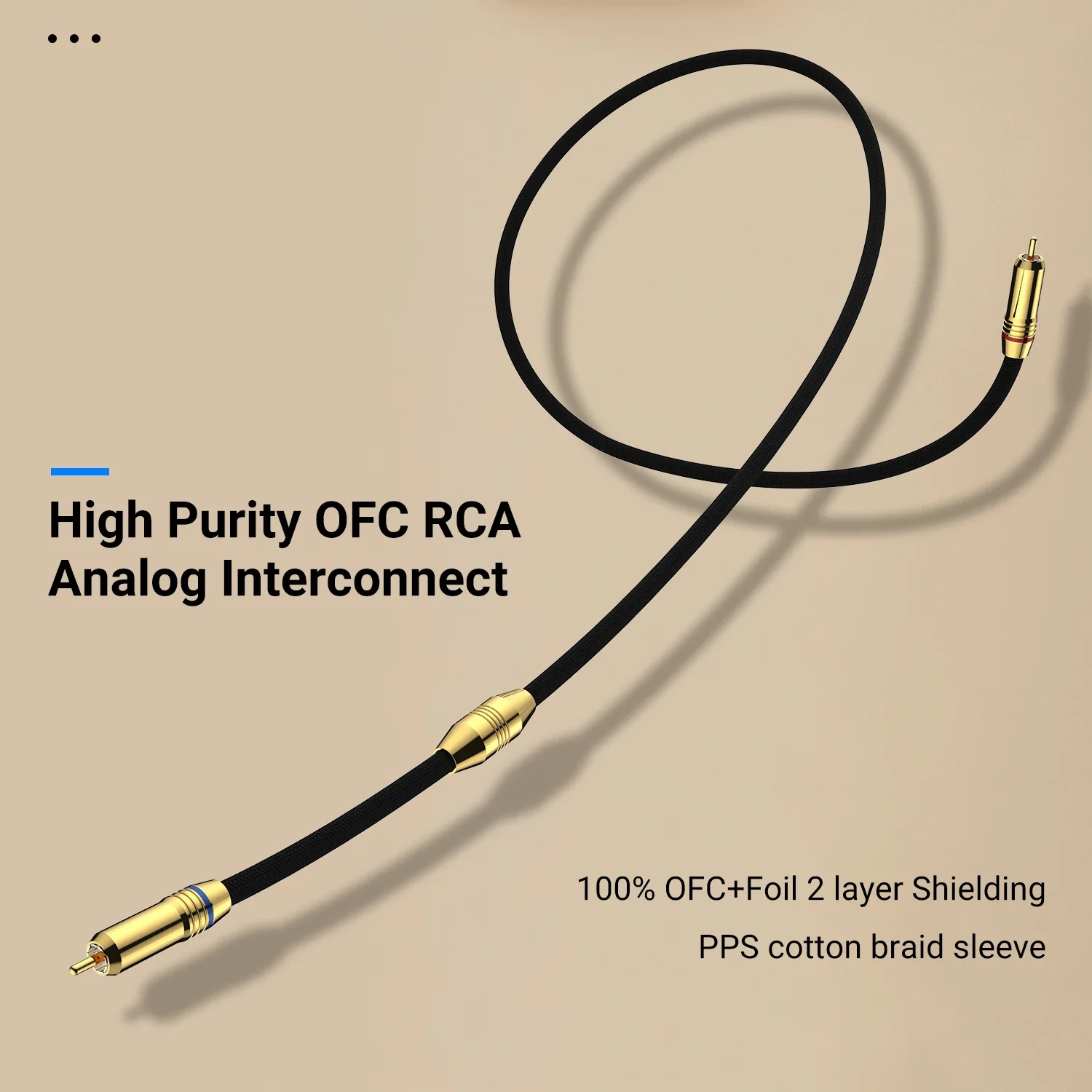 Audiocrast PR802 OFC RCA Analog Interconnect High End RCA Stereo Cables Male To Male Aux Cable