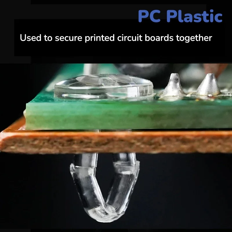 Board Through-Hole Automotive Snap-fit Rivets PC Plastic Transparent LED Mounting Rivet