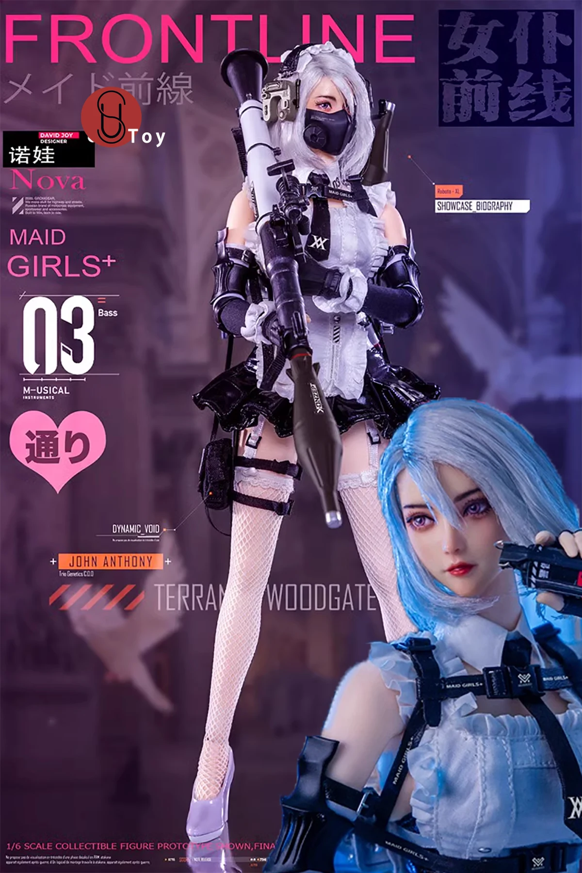 

In Stock GDTOYS GD97010 1/6 Nova Action Figure Maid Girls Front Line 12'' Female Soldier Figurine Full Set Collectible Model Toy