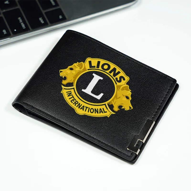 LIONS INTERNATIONAL LOGO PU-LEDER BUSINESS BRIEFTASCHE HERREN SCHLANKES DESIGN LANGLEBIGES, LEUCHTES ALLTAGESCHWENDUNG MODE ZUBEHÖR