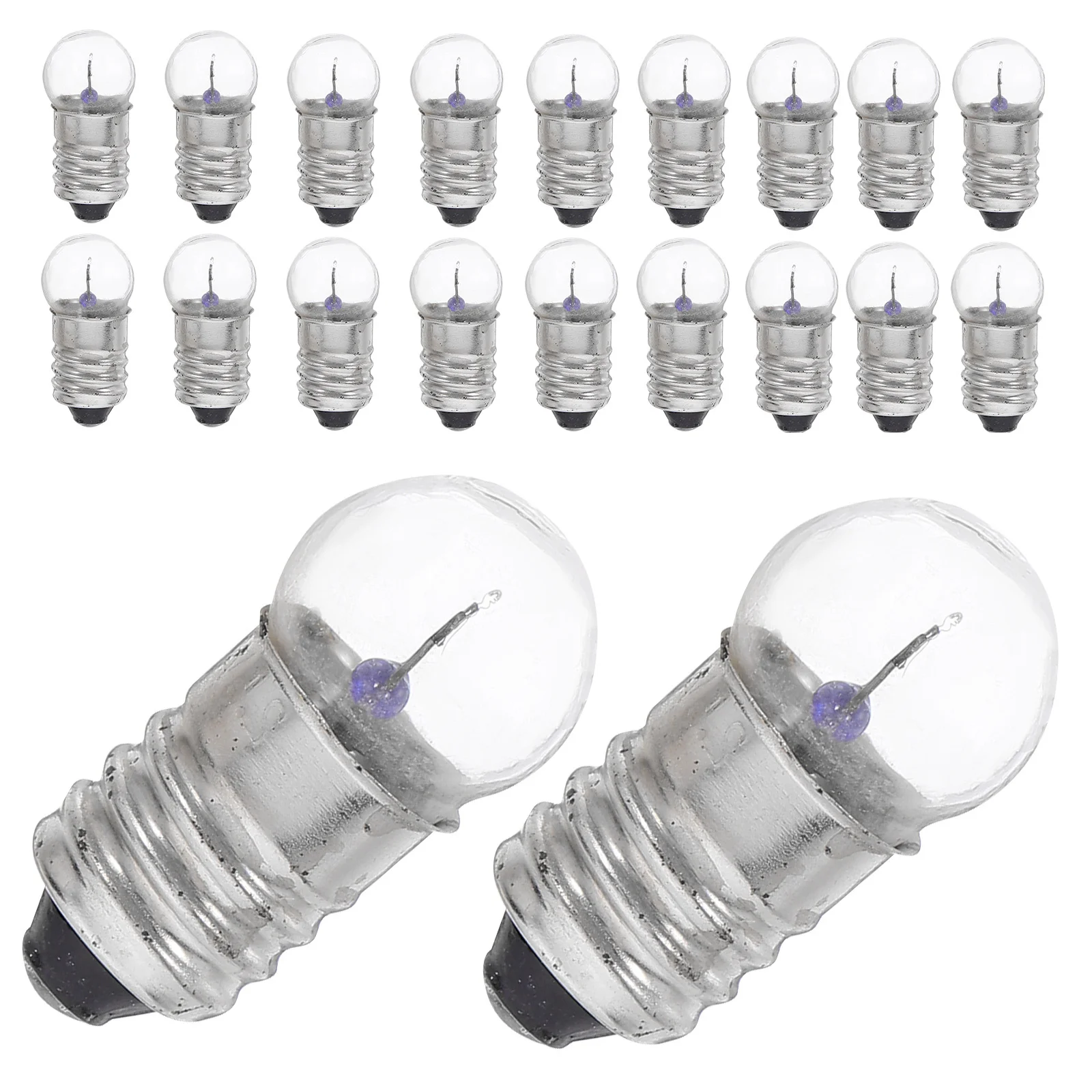 20Pcs Small Screw Base Flashlight Bulbs Replacement for Outdoor Experiment Lighting Accessories Mini Light Bulbs