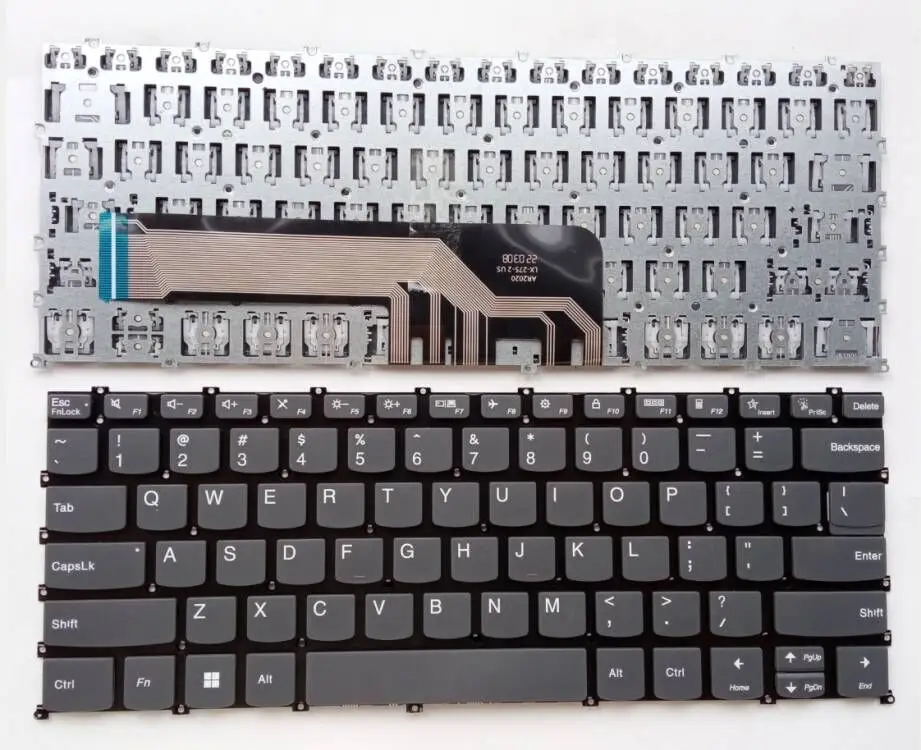 US Gray Keyboard for LENOVO IdeaPad 3-14ADA6 3-14ALC6 3-14ITL6 Flex 5-14ALC05 5-14ARE05 5-14IIL05 5-14ITL05 Non-BACKLIT