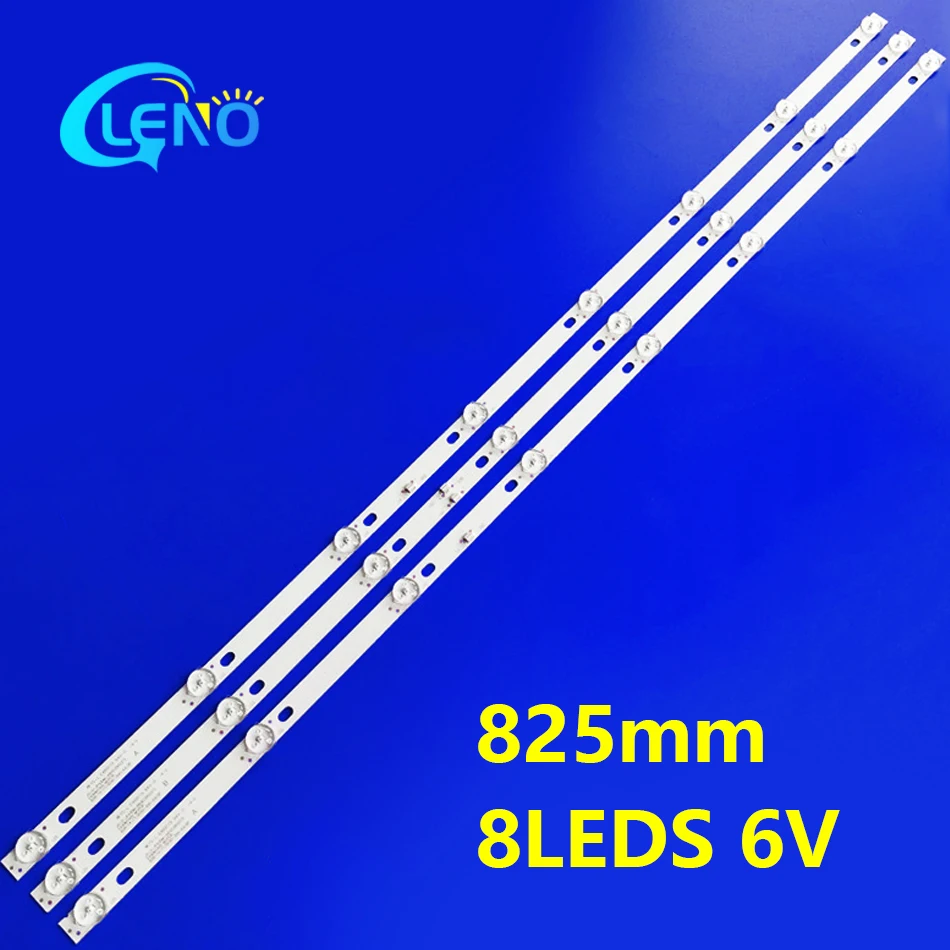 

8LED(6v) LED backlight strip for BBK starwind SW-LED43BA201 43LEX-5043/FT2C JS-D-JP43DM-A81EC JS-D-JP43DM-B82EC E43DM1000